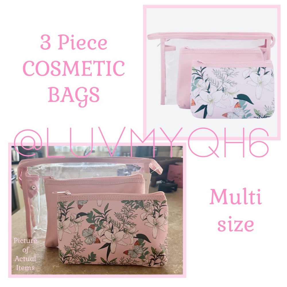 3 Piece COSMETIC BAGS Multi Size